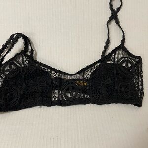 Black crochet bra size medium